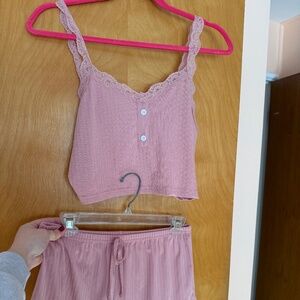 2-Piece Pink Pajama Set, Size M-L